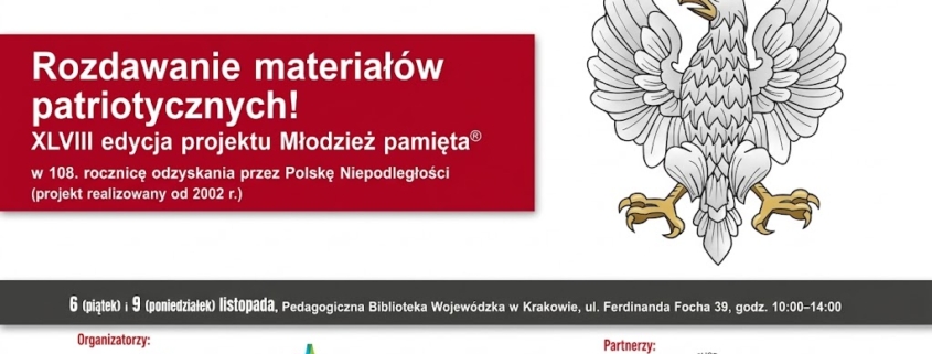 XLVIII Młodziez pamięta - rozdawanie materiałów patriotycznych